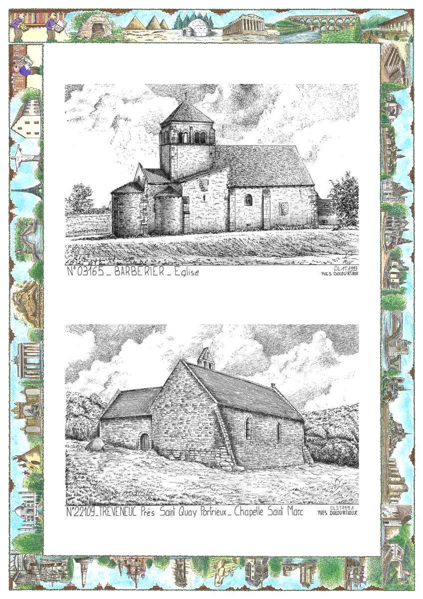 MONOCARTE N 03165-22109 - BARBERIER - �glise / TREVENEUC - chapelle st marc