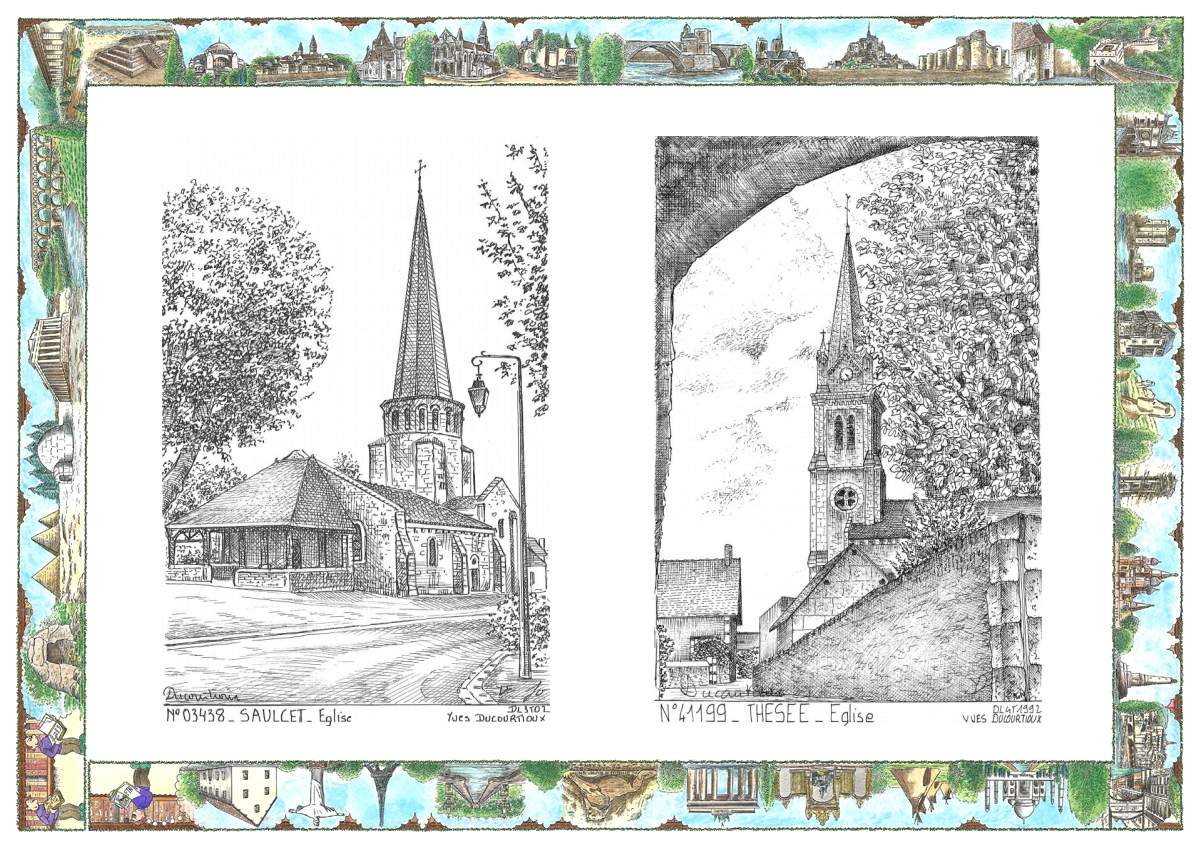 MONOCARTE N 03438-41199 - SAULCET - �glise / THESEE - �glise