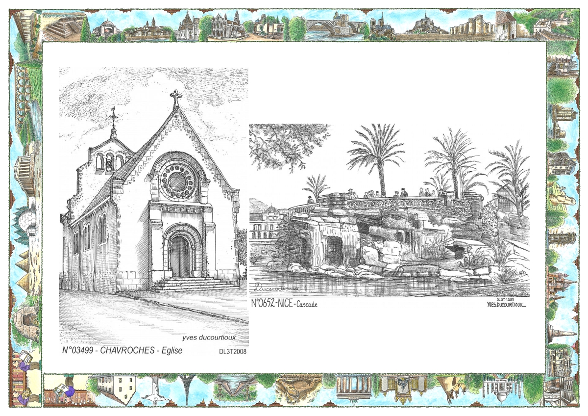 MONOCARTE N 03499-06052 - CHAVROCHES - �glise / NICE - cascade
