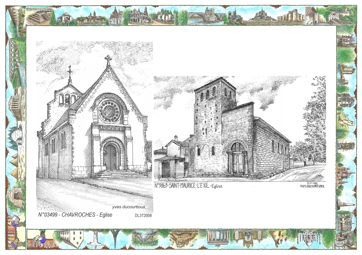 MONOCARTE N 03499-38063 - CHAVROCHES - �glise / ST MAURICE L EXIL - �glise