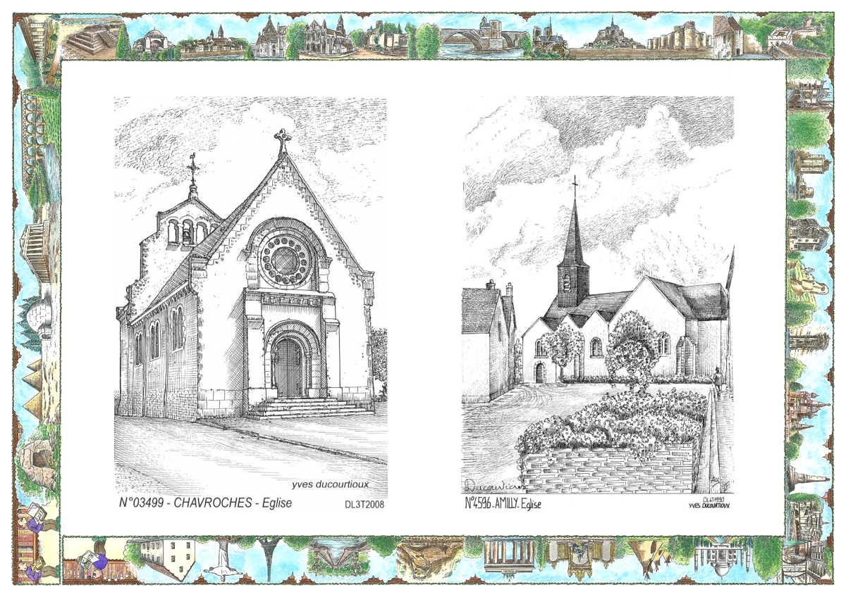 MONOCARTE N 03499-45096 - CHAVROCHES - �glise / AMILLY - �glise