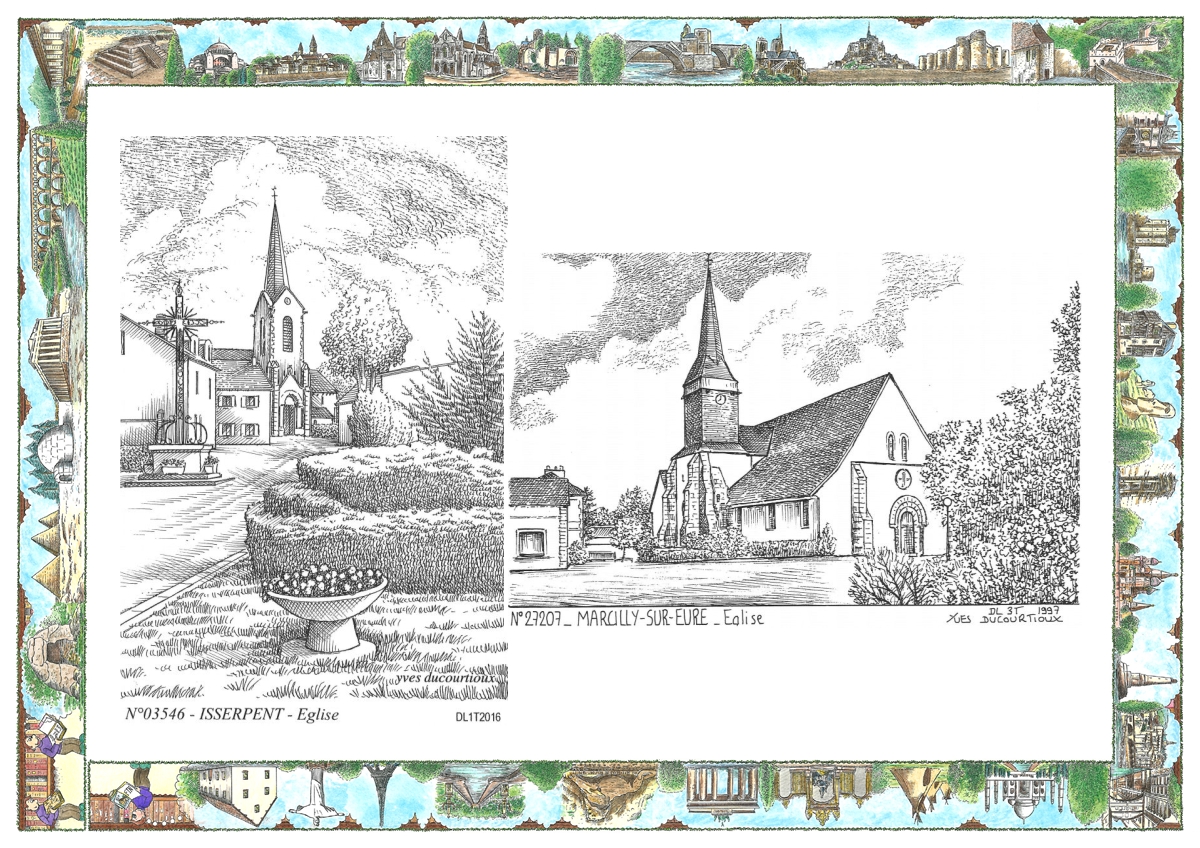 MONOCARTE N 03546-27207 - ISSERPENT - �glise / MARCILLY SUR EURE - �glise