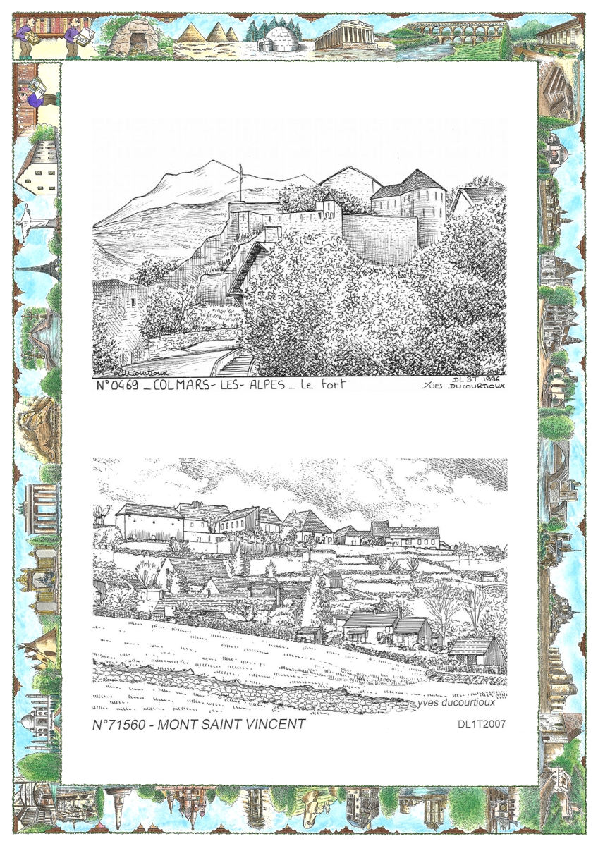MONOCARTE N 04069-71560 - COLMARS LES ALPES - le fort / MONT ST VINCENT - vue