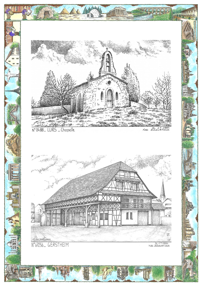 MONOCARTE N 04088-67256 - LURS - chapelle / GERSTHEIM - vue
