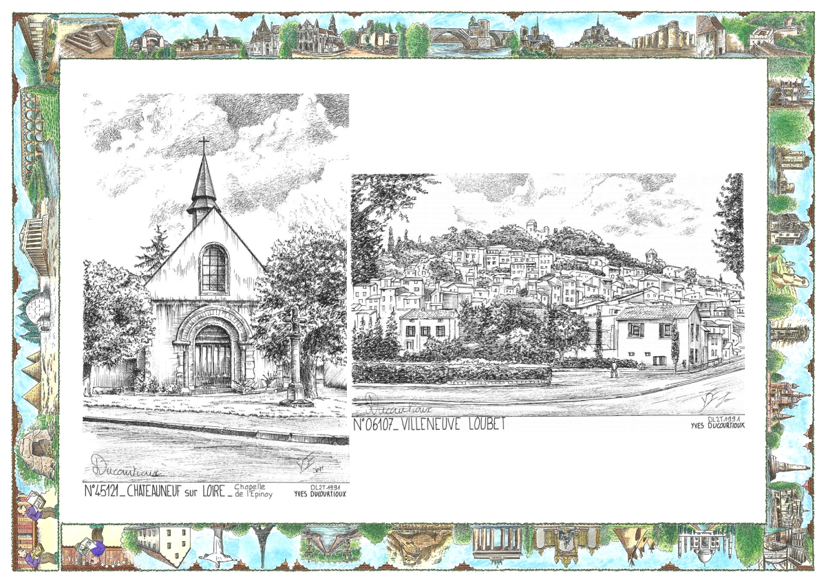 MONOCARTE N 06107-45121 - VILLENEUVE LOUBET - vue / CHATEAUNEUF SUR LOIRE - chapelle de l �pinoy