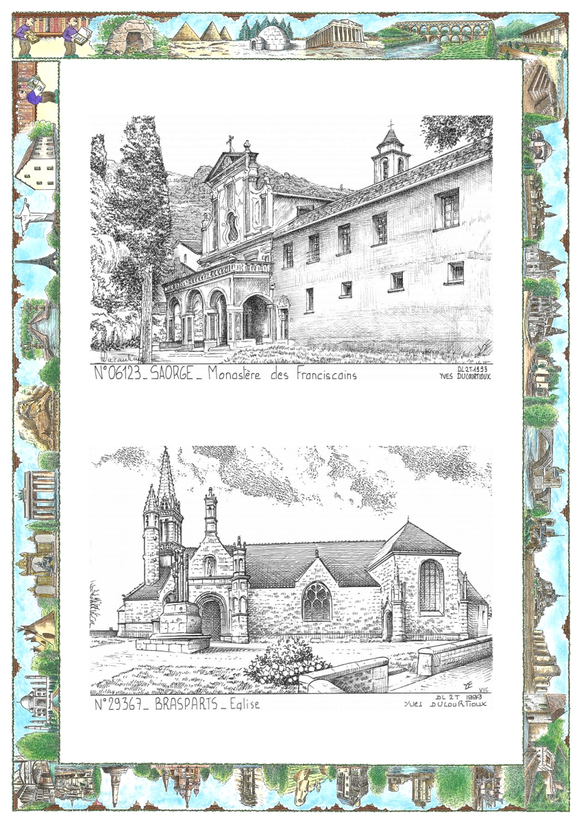 MONOCARTE N 06123-29367 - SAORGE - monast�re des franciscains / BRASPARTS - �glise