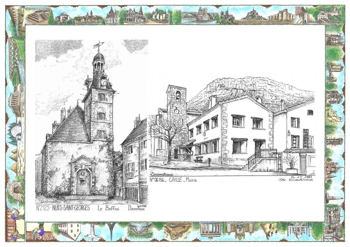 MONOCARTE N 06156-21025 - CAILLE - mairie / NUITS ST GEORGES - beffroi