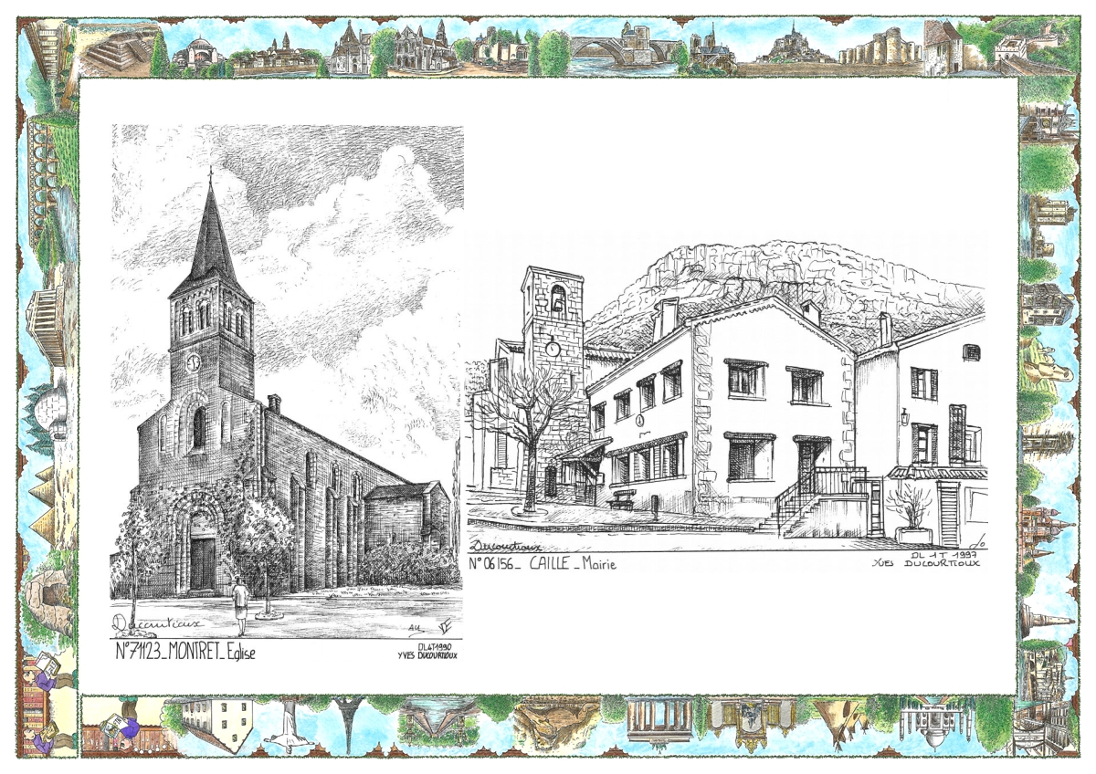 MONOCARTE N 06156-71123 - CAILLE - mairie / MONTRET - �glise