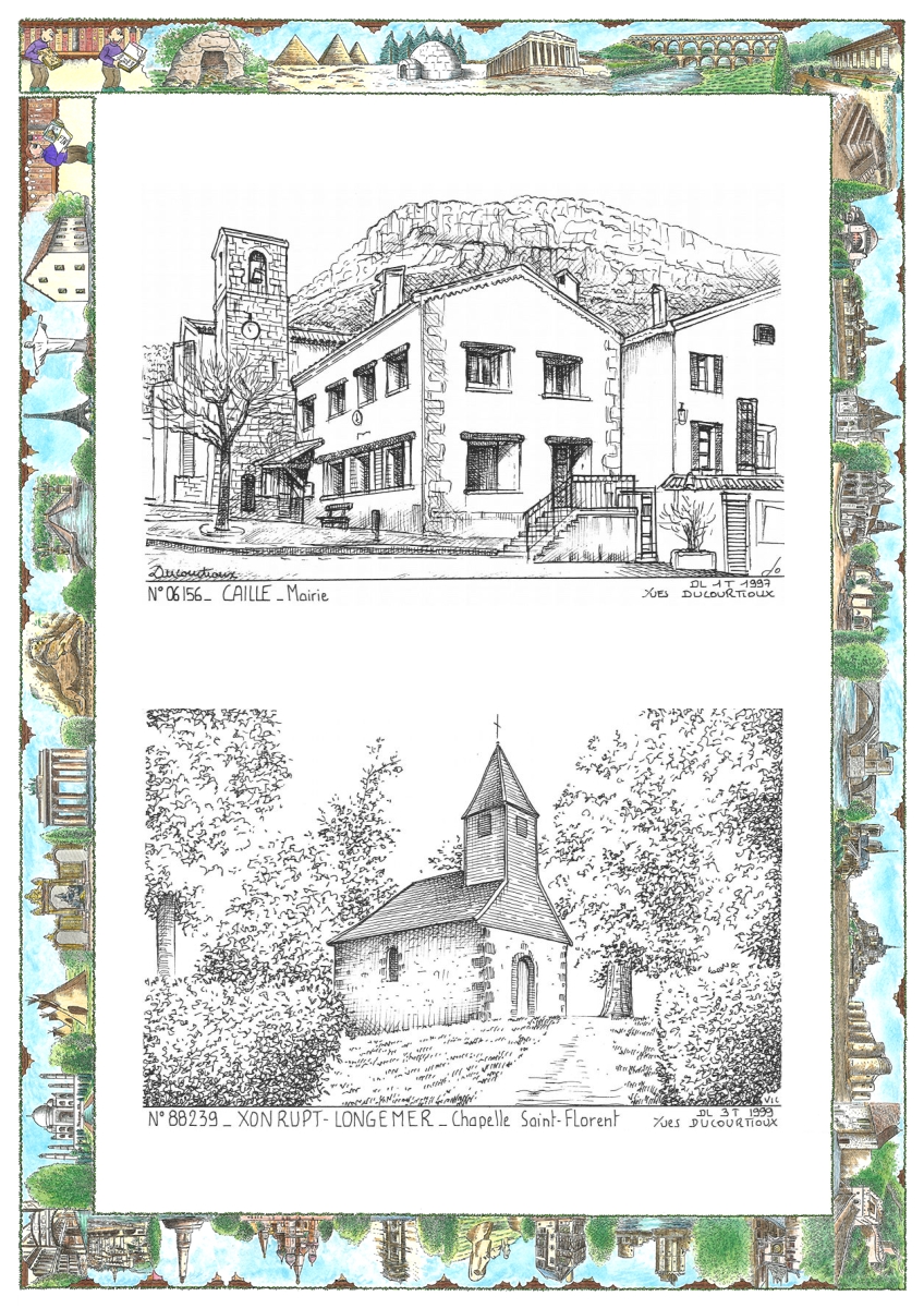 MONOCARTE N 06156-88239 - CAILLE - mairie / XONRUPT LONGEMER - chapelle st florent