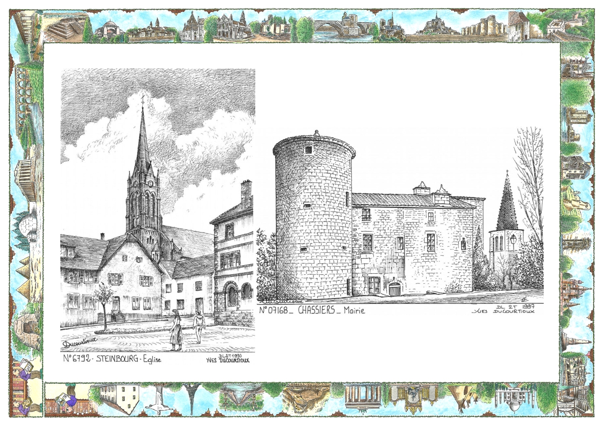 MONOCARTE N 07168-67092 - CHASSIERS - mairie / STEINBOURG - �glise