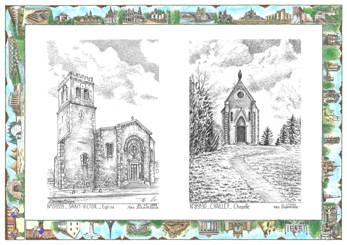 MONOCARTE N 07203-89130 - ST VICTOR - �glise / CHAILLEY - chapelle