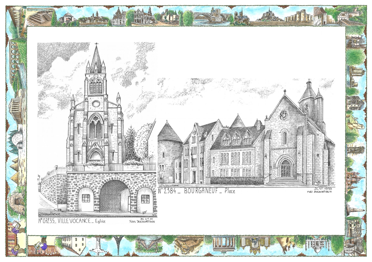 MONOCARTE N 07235-23084 - VILLEVOCANCE - �glise / BOURGANEUF - place