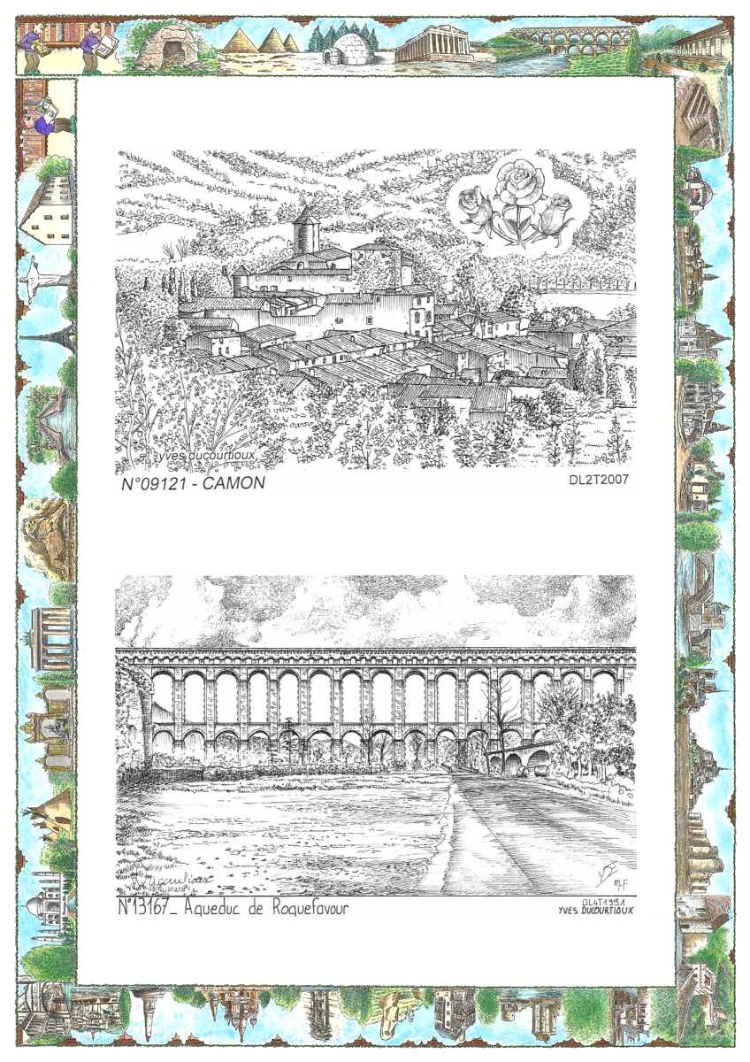 MONOCARTE N 09121-13167 - CAMON - vue / VENTABREN - aqueduc de roquefavour