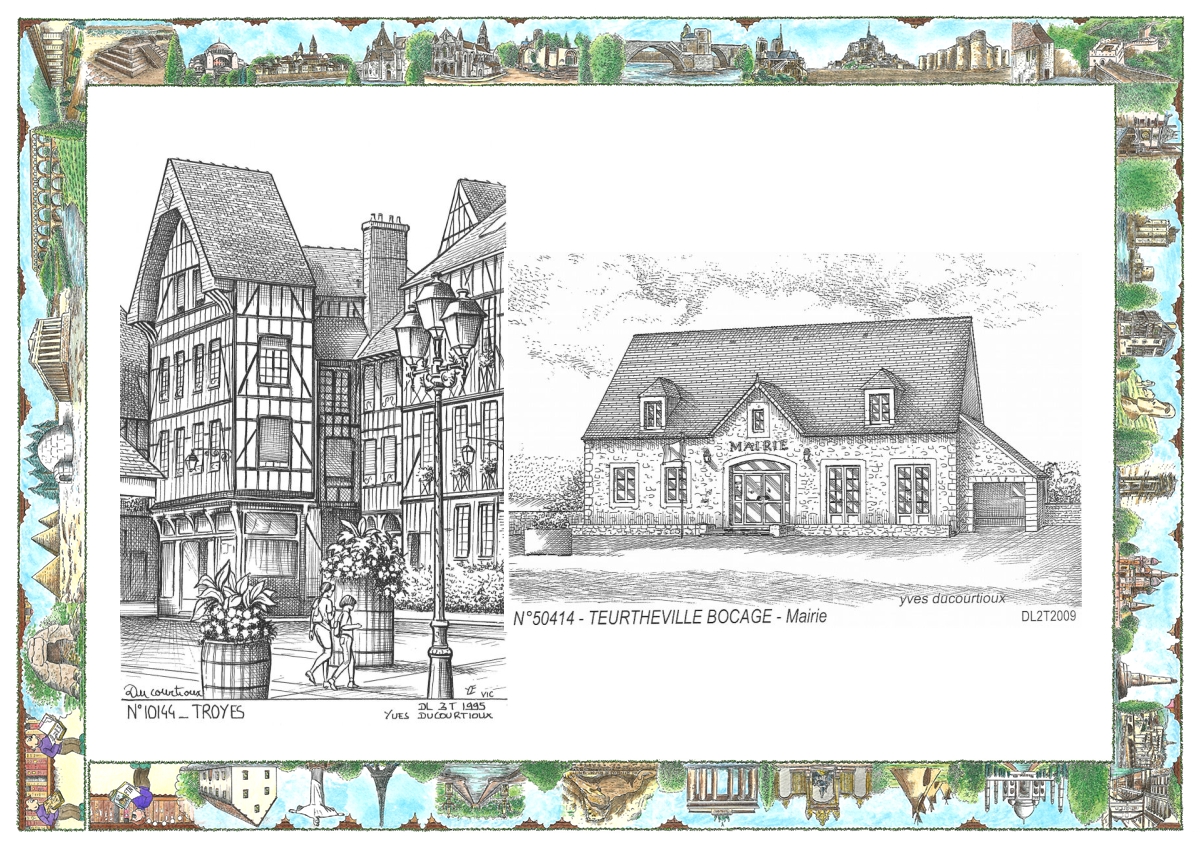 MONOCARTE N 10144-50414 - TROYES - vue / TEURTHEVILLE BOCAGE - mairie