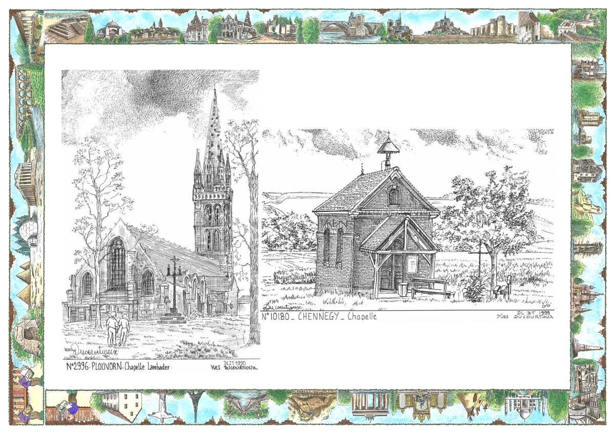 MONOCARTE N 10180-29096 - CHENNEGY - chapelle / PLOUVORN - chapelle lambader