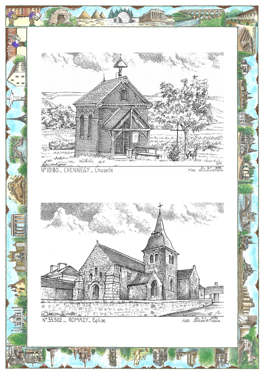 MONOCARTE N 10180-35302 - CHENNEGY - chapelle / ROMAZY - �glise