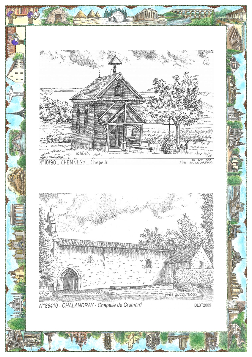 MONOCARTE N 10180-86410 - CHENNEGY - chapelle / CHALANDRAY - chapelle de cramard