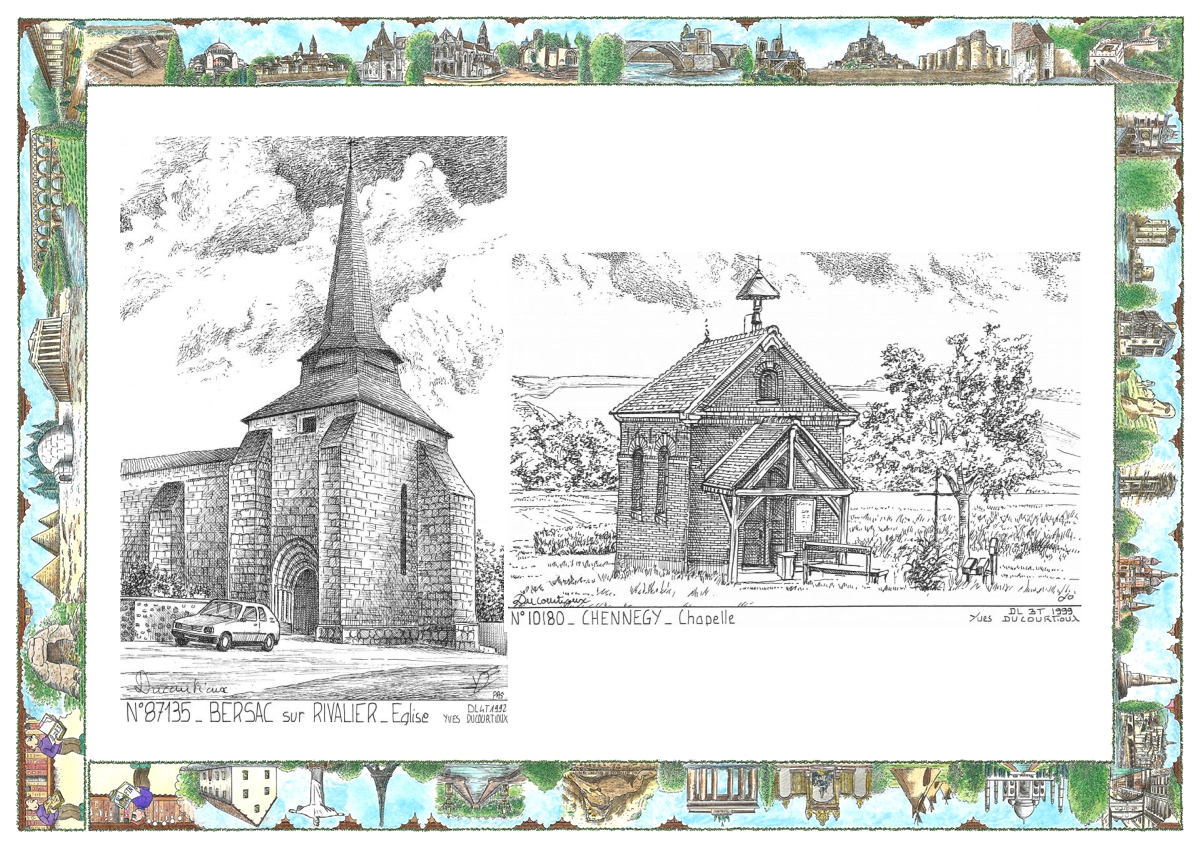 MONOCARTE N 10180-87135 - CHENNEGY - chapelle / BERSAC SUR RIVALIER - �glise