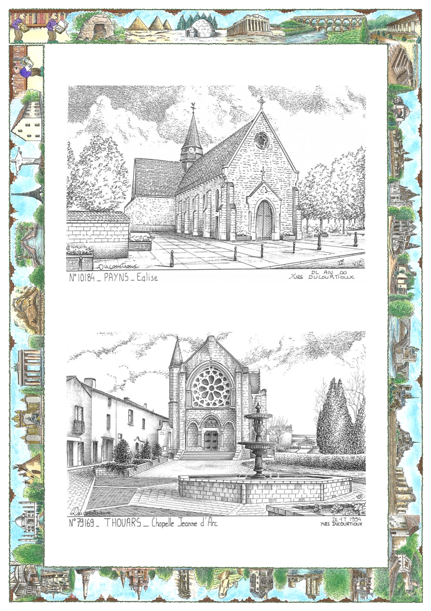 MONOCARTE N 10184-79169 - PAYNS - �glise / THOUARS - chapelle jeanne d arc