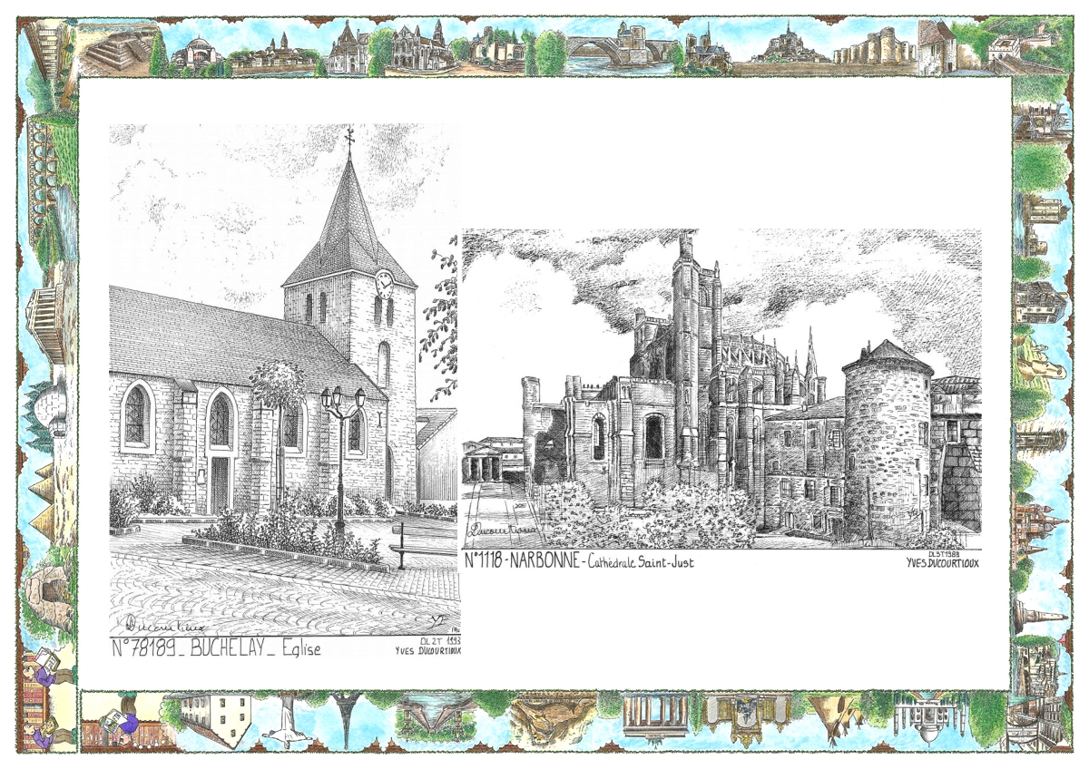 MONOCARTE N 11018-78189 - NARBONNE - cath�drale st just / BUCHELAY - �glise