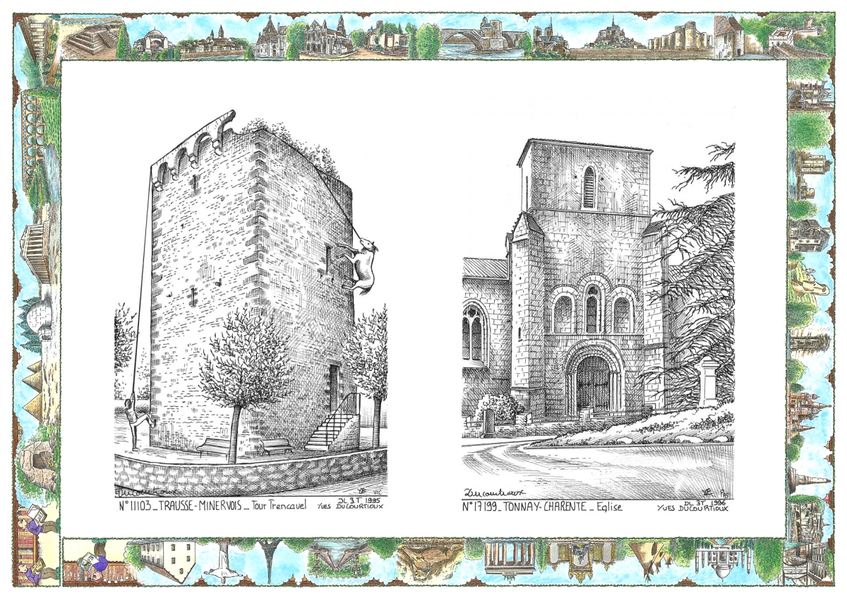 MONOCARTE N 11103-17199 - TRAUSSE - tour trencavel / TONNAY CHARENTE - �glise