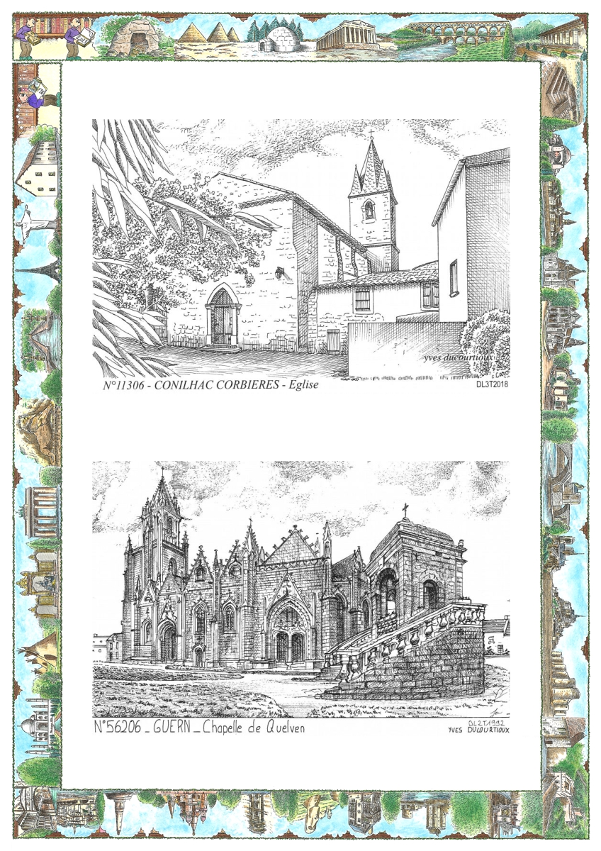 MONOCARTE N 11306-56206 - CONILHAC CORBIERES - �glise / GUERN - chapelle de quelven