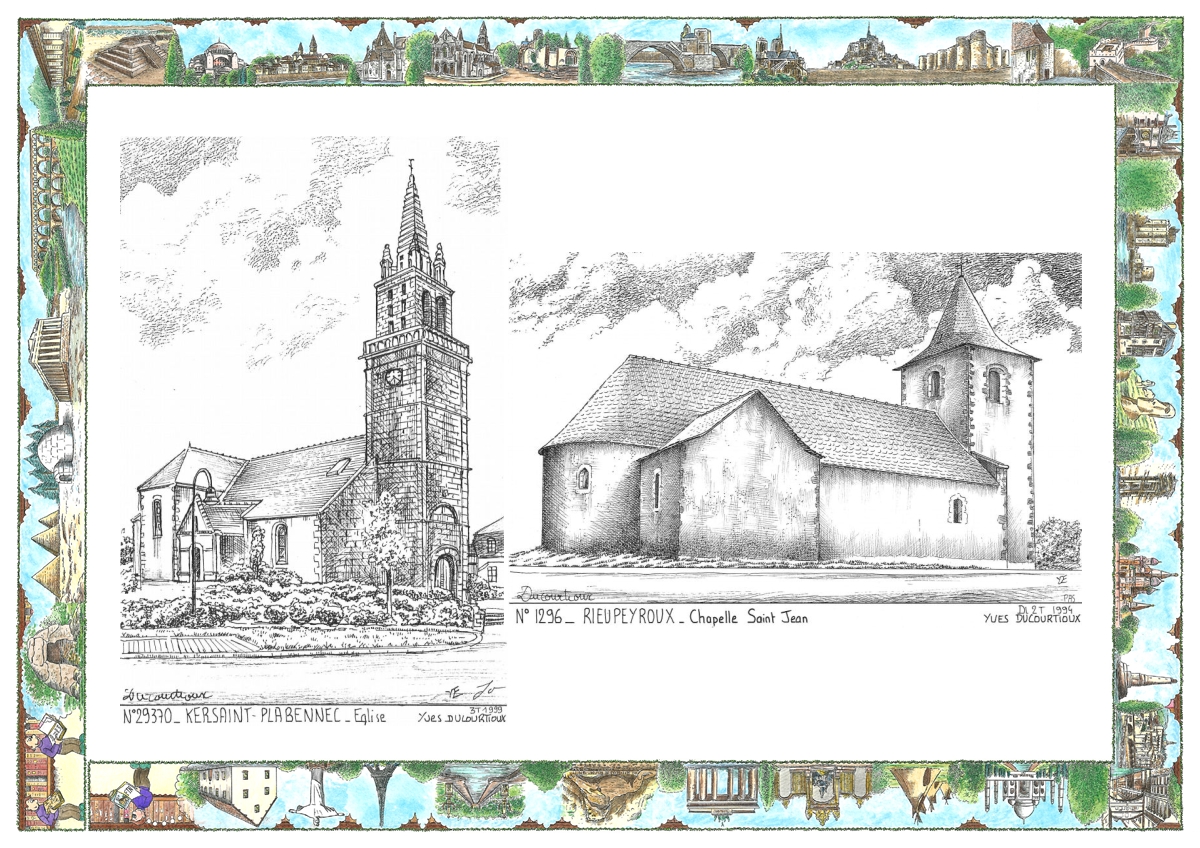 MONOCARTE N 12096-29370 - RIEUPEYROUX - chapelle st jean / KERSAINT PLABENNEC - �glise