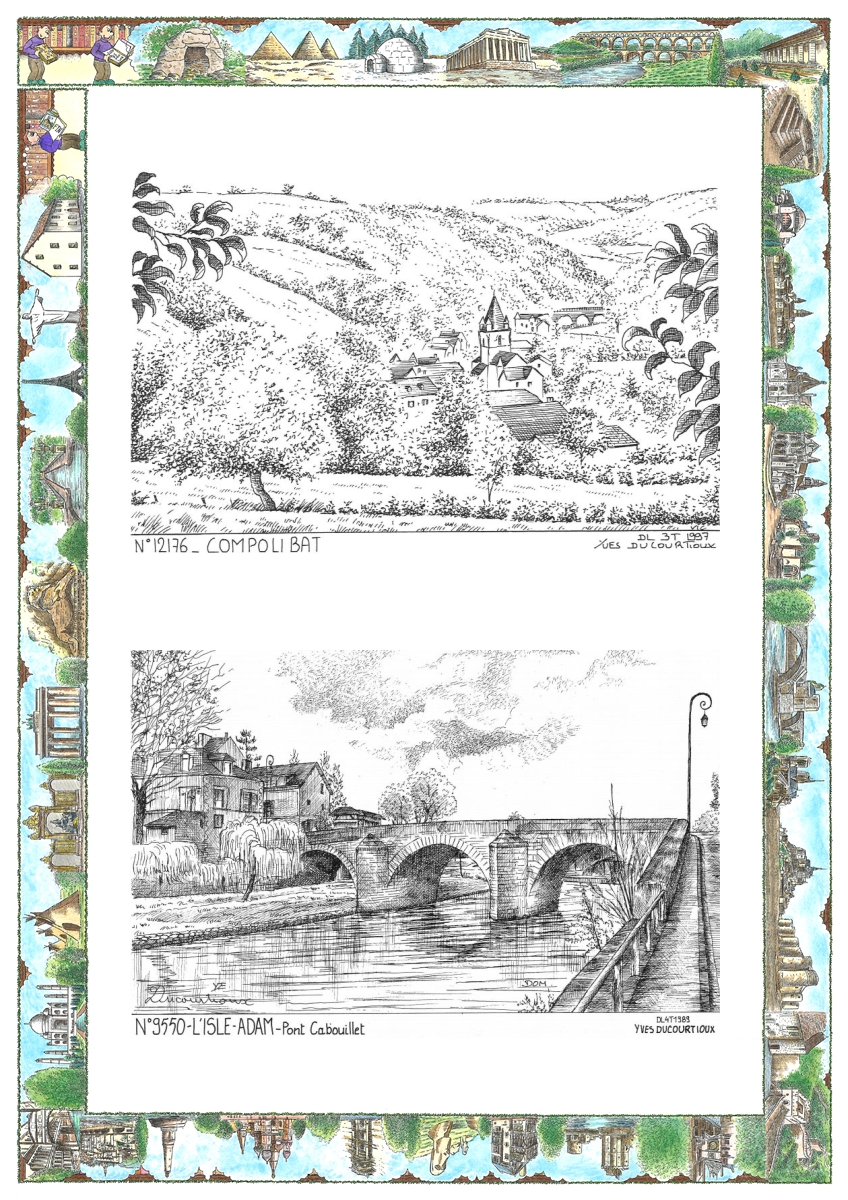 MONOCARTE N 12176-95050 - COMPOLIBAT - vue / L ISLE ADAM - pont cabouillet
