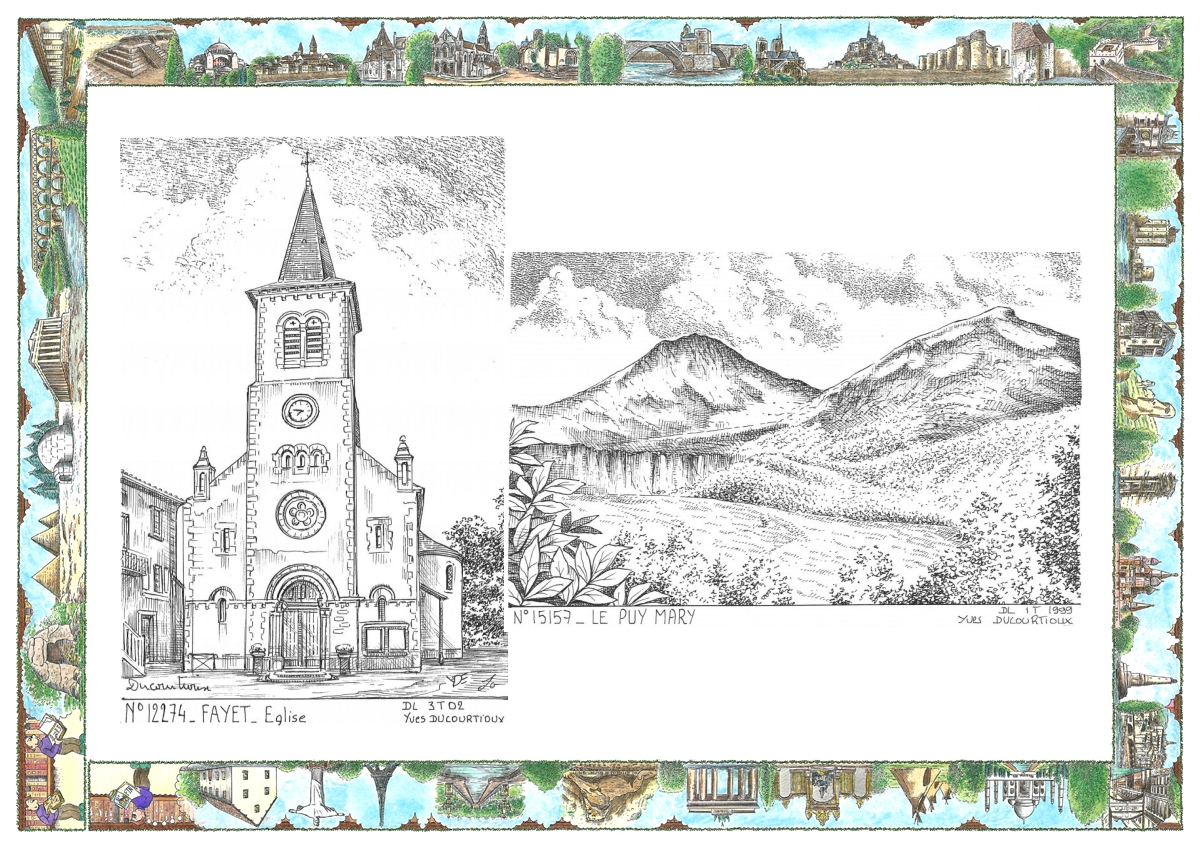 MONOCARTE N 12274-15157 - FAYET - �glise / LE PUY MARY - vue