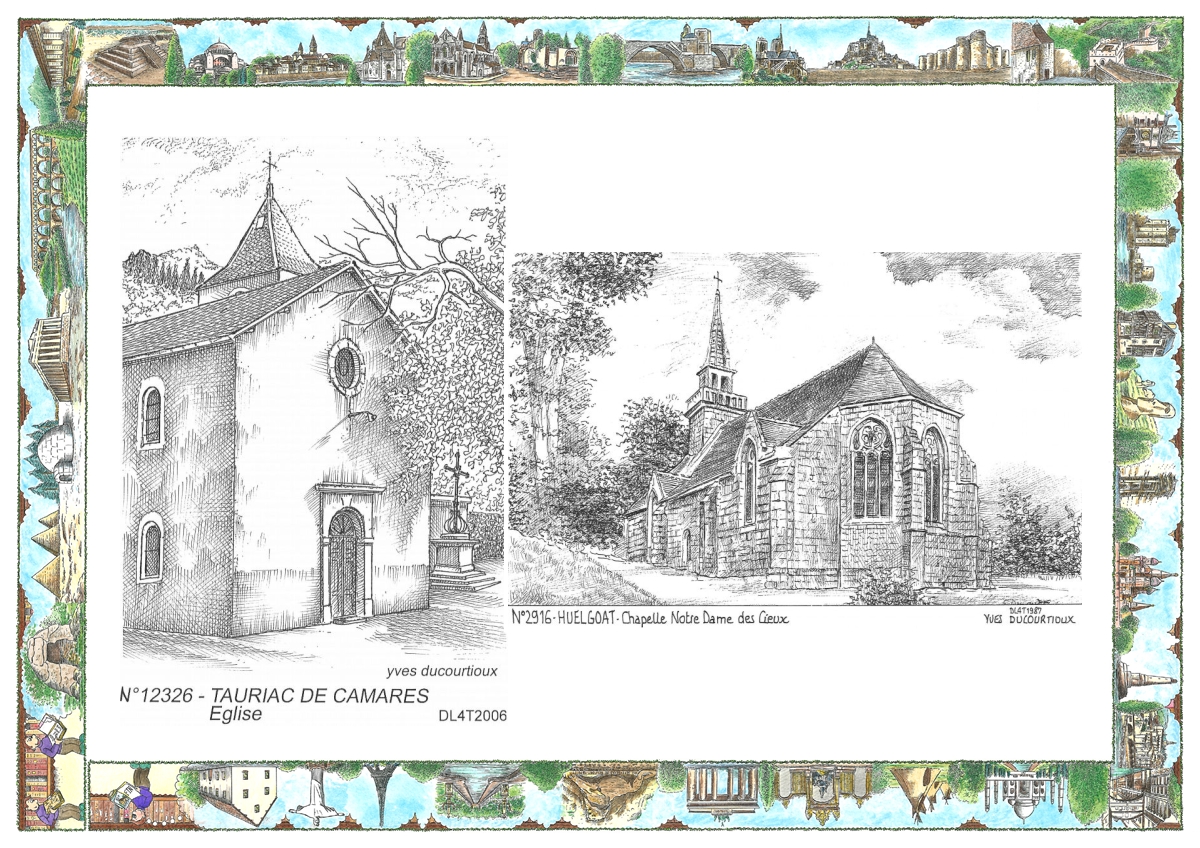 MONOCARTE N 12326-29016 - TAURIAC DE CAMARES - �glise / HUELGOAT - chapelle notre dame des cieux