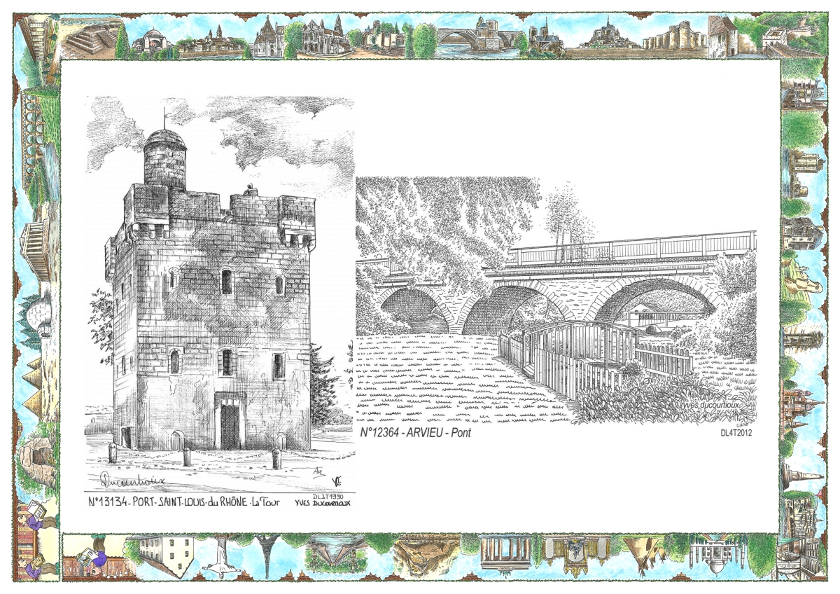 MONOCARTE N 12364-13134 - ARVIEU - pont / PORT ST LOUIS DU RHONE - la tour