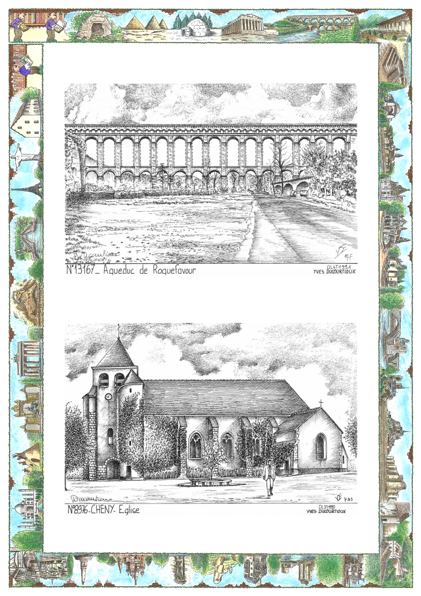 MONOCARTE N 13167-89076 - VENTABREN - aqueduc de roquefavour / CHENY - �glise