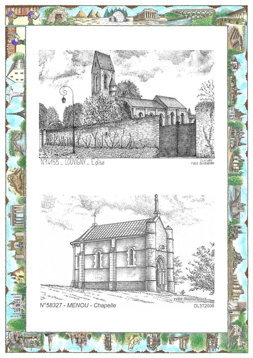 MONOCARTE N 14155-58327 - LOUVIGNY - �glise / MENOU - chapelle