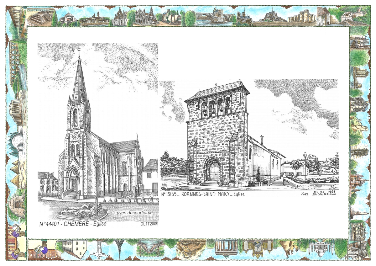 MONOCARTE N 15155-44401 - ROANNES ST MARY - �glise / CHEMERE - �glise