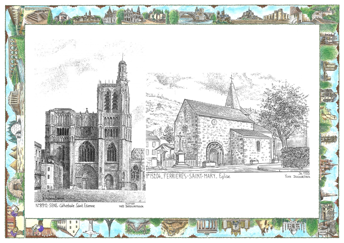 MONOCARTE N 15204-89012 - FERRIERES ST MARY - �glise / SENS - cath�drale st �tienne