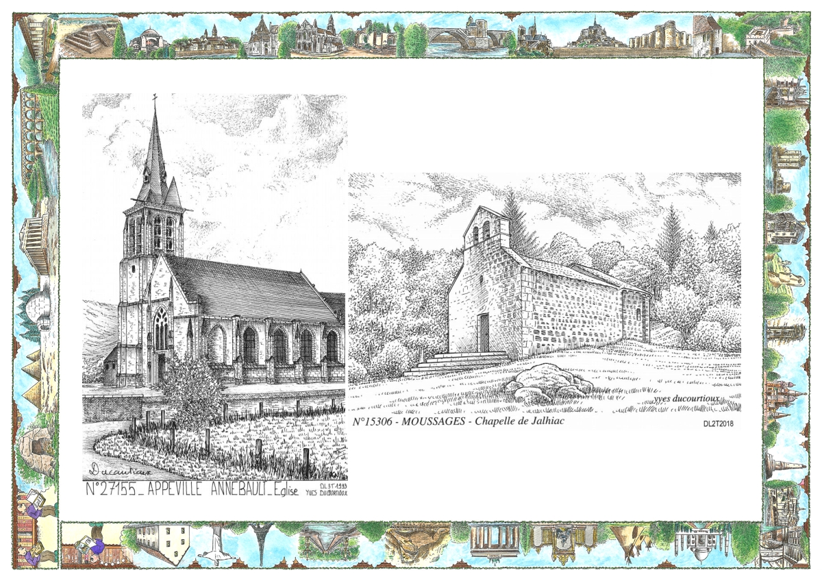 MONOCARTE N 15306-27155 - MOUSSAGES - chapelle de jalhiac / APPEVILLE ANNEBAULT - �glise