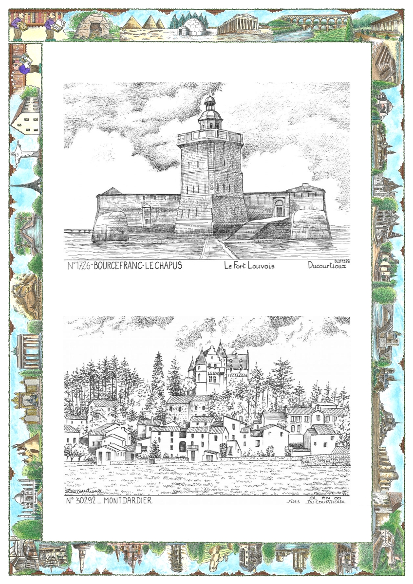 MONOCARTE N 17026-30292 - BOURCEFRANC LE CHAPUS - le fort louvois / MONTDARDIER - vue