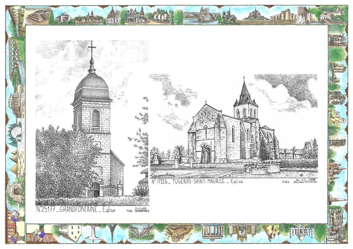 MONOCARTE N 17226-25177 - TUGERAS ST MAURICE - �glise / GRANDFONTAINE - �glise
