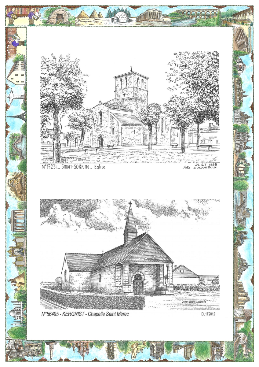 MONOCARTE N 17231-56495 - ST SORNIN - �glise / KERGRIST - chapelle st m�rec