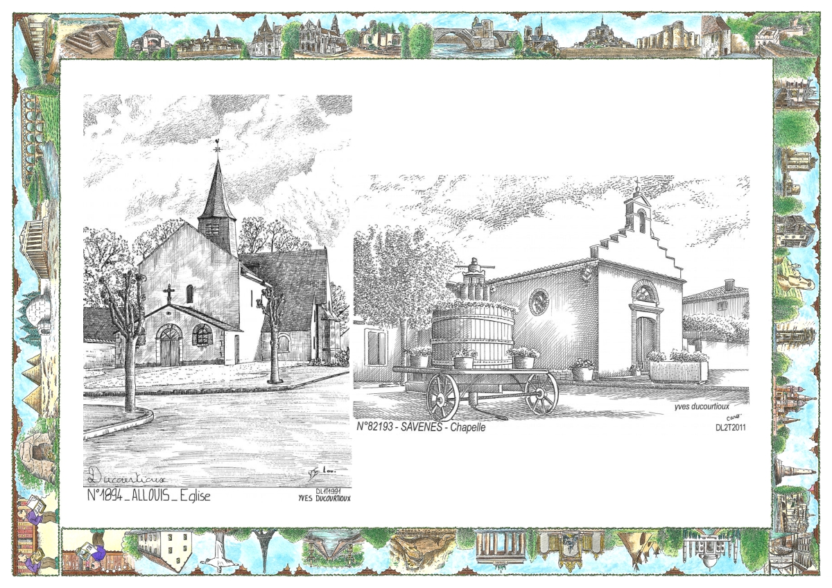 MONOCARTE N 18094-82193 - ALLOUIS - �glise / SAVENES - chapelle