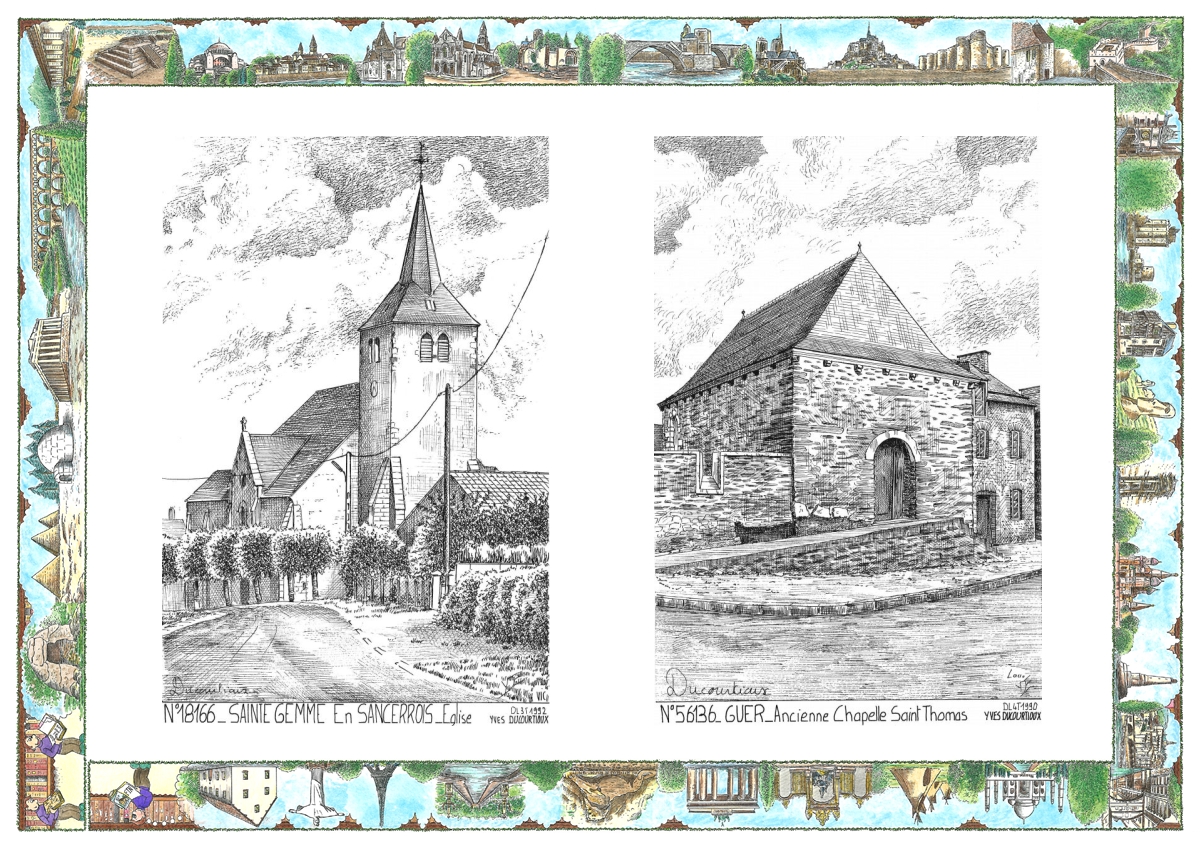 MONOCARTE N 18166-56136 - STE GEMME EN SANCERROIS - �glise / GUER - ancienne chapelle st thomas