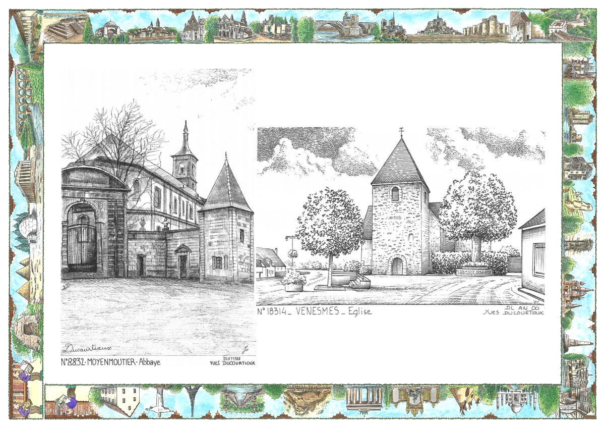 MONOCARTE N 18314-88032 - VENESMES - �glise / MOYENMOUTIER - abbaye