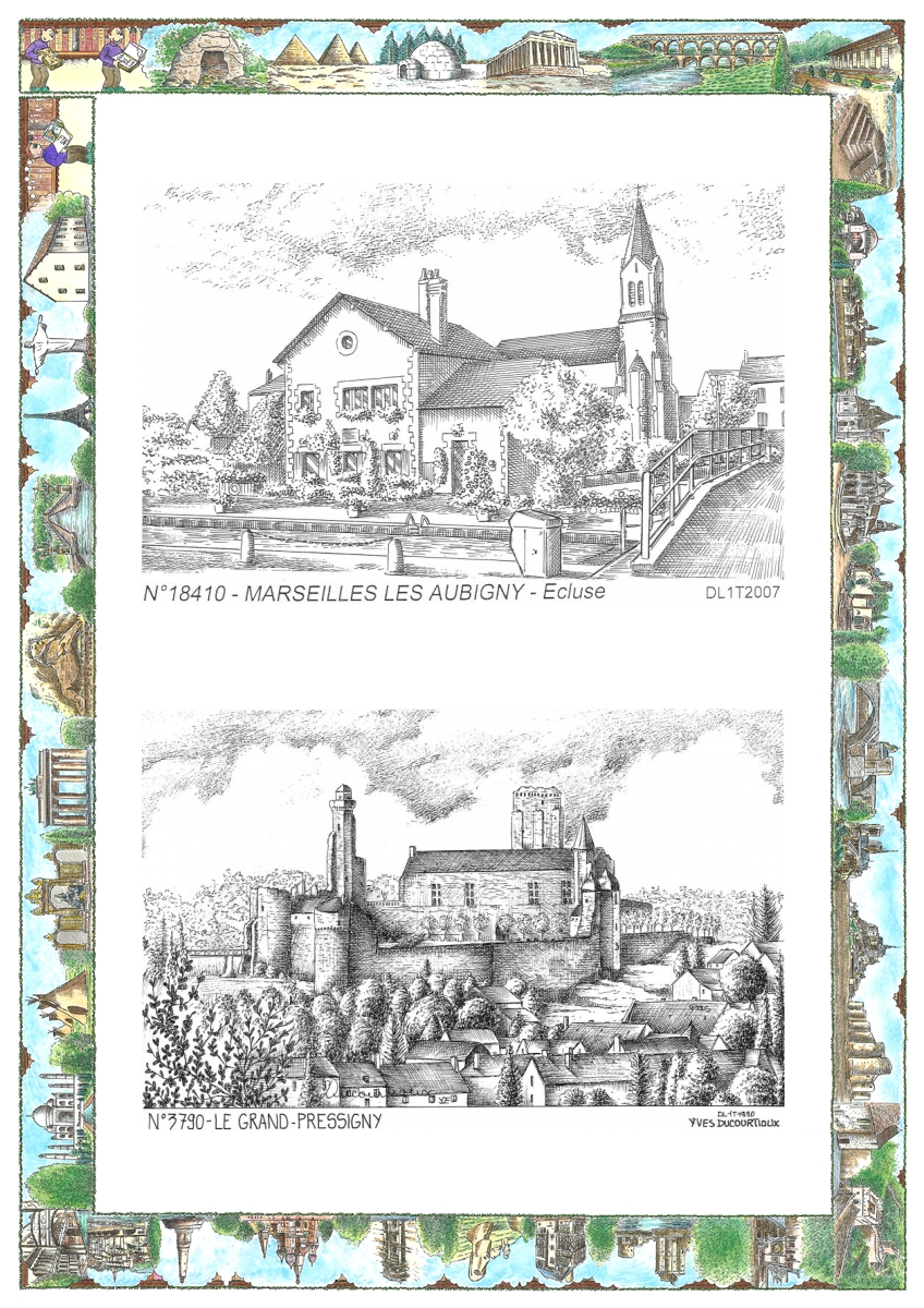 MONOCARTE N 18410-37090 - MARSEILLES LES AUBIGNY - �cluse / LE GRAND PRESSIGNY - vue