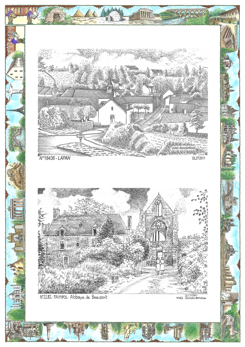 MONOCARTE N 18436-22082 - LAPAN - vue / PAIMPOL - abbaye de beauport