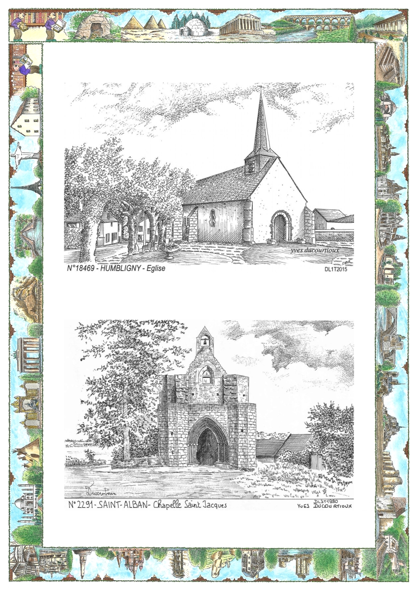 MONOCARTE N 18469-22091 - HUMBLIGNY - �glise / ST ALBAN - chapelle st jacques