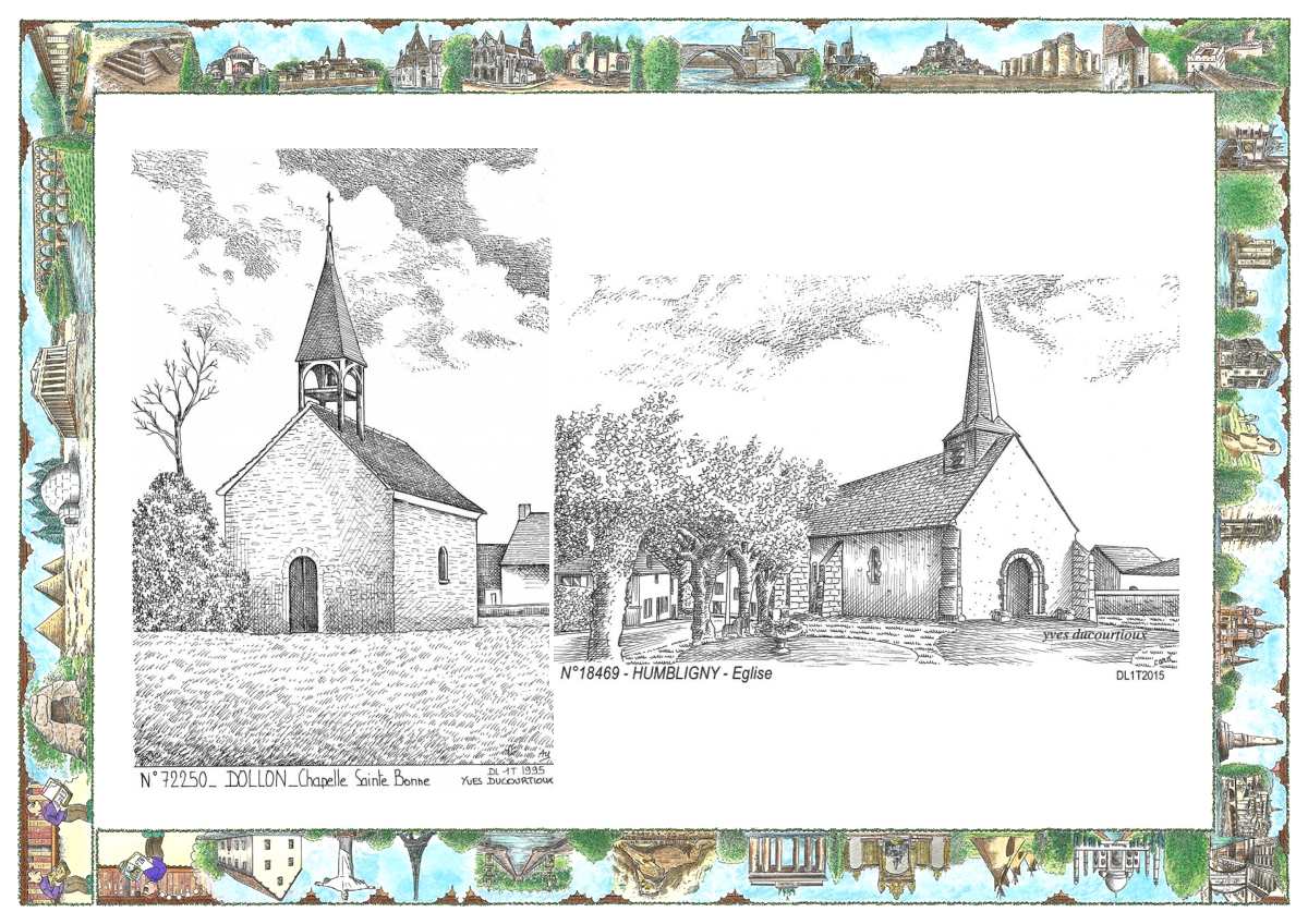 MONOCARTE N 18469-72250 - HUMBLIGNY - �glise / DOLLON - chapelle ste bonne