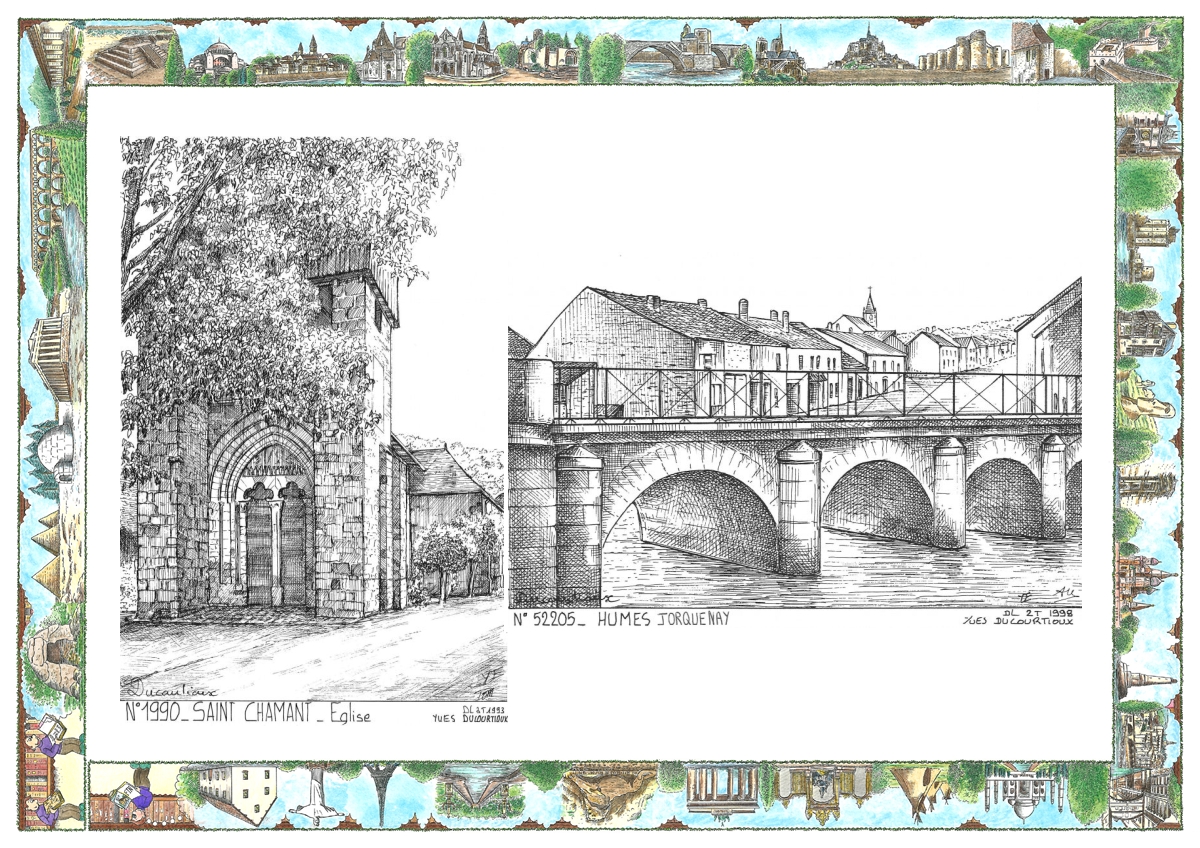 MONOCARTE N 19090-52205 - ST CHAMANT - �glise / HUMES JORQUENAY - vue