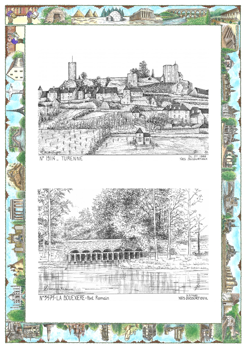 MONOCARTE N 19114-35075 - TURENNE - vue / LA BOUEXIERE - pont romain