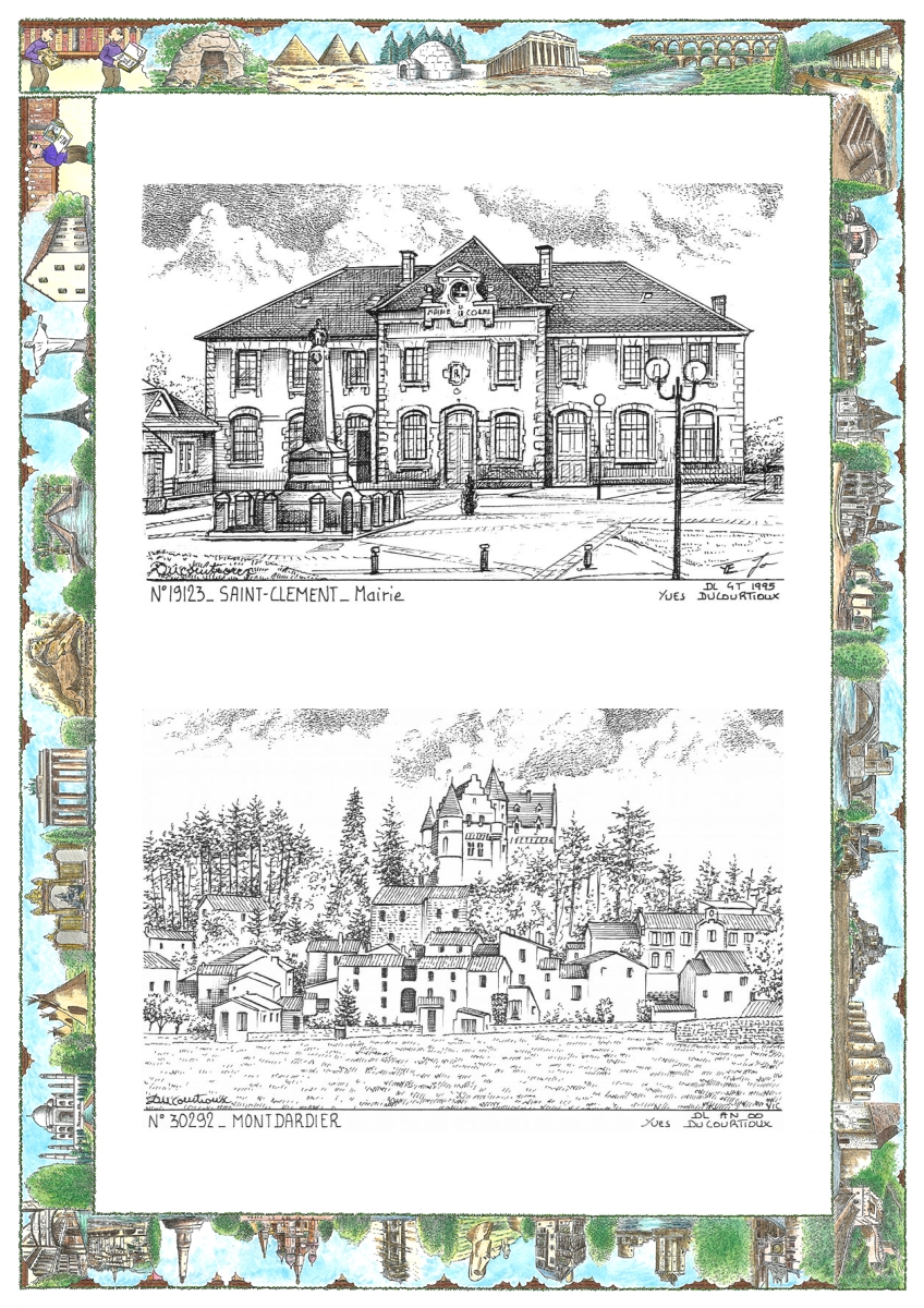MONOCARTE N 19123-30292 - ST CLEMENT - mairie / MONTDARDIER - vue