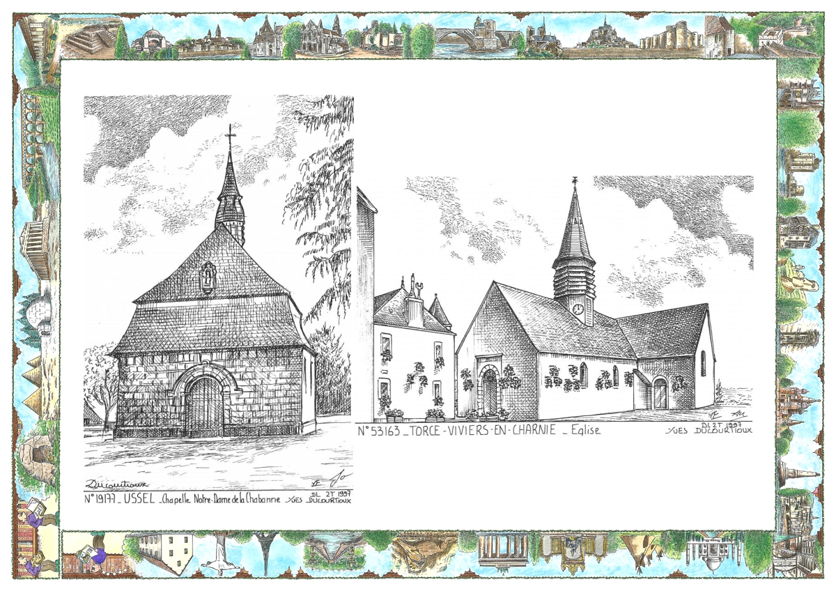 MONOCARTE N 19177-53163 - USSEL - chapelle nd de la chabanne / TORCE VIVIERS EN CHARNIE - �glise